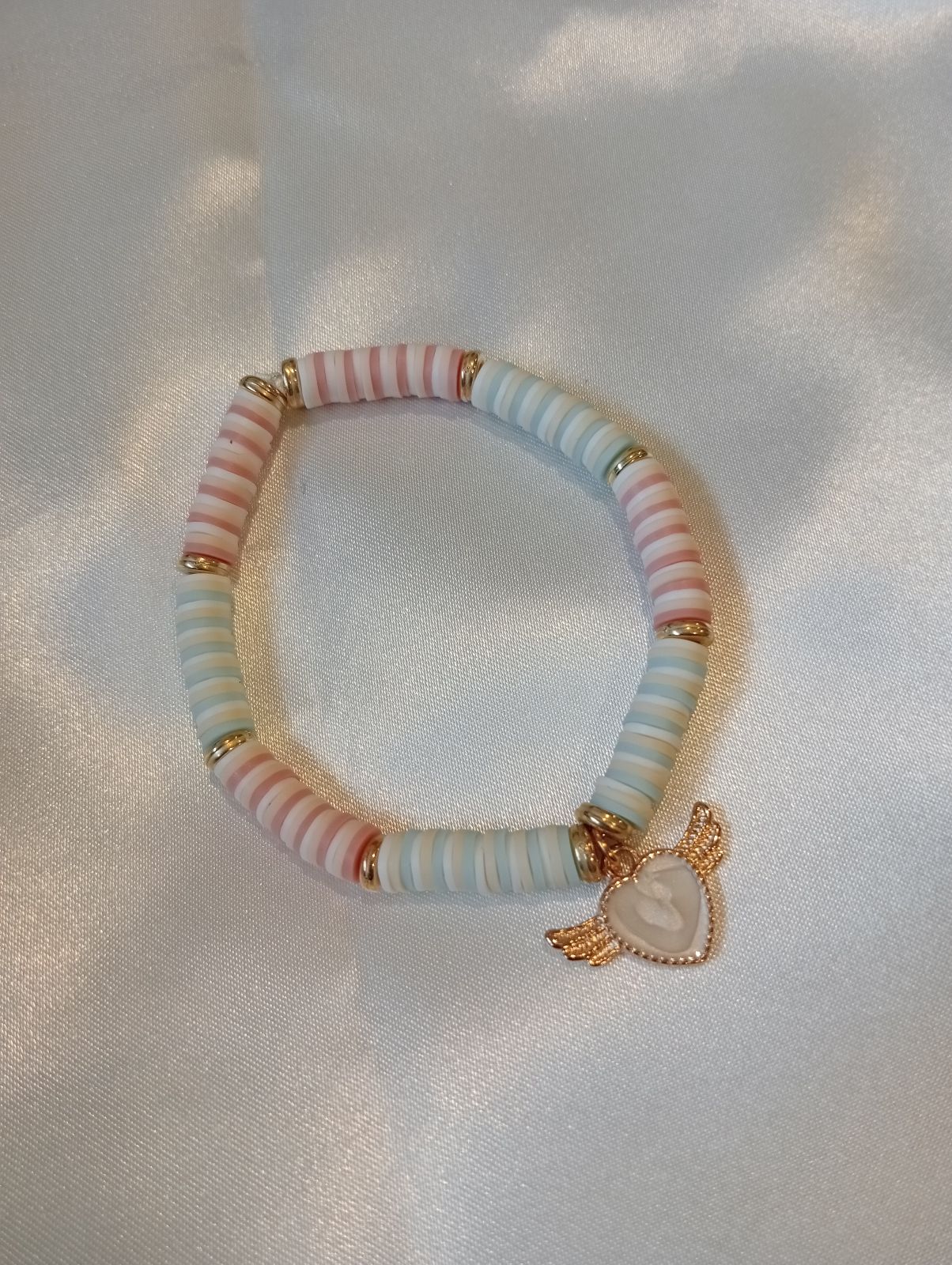 Wing Heart Charm Bracelet