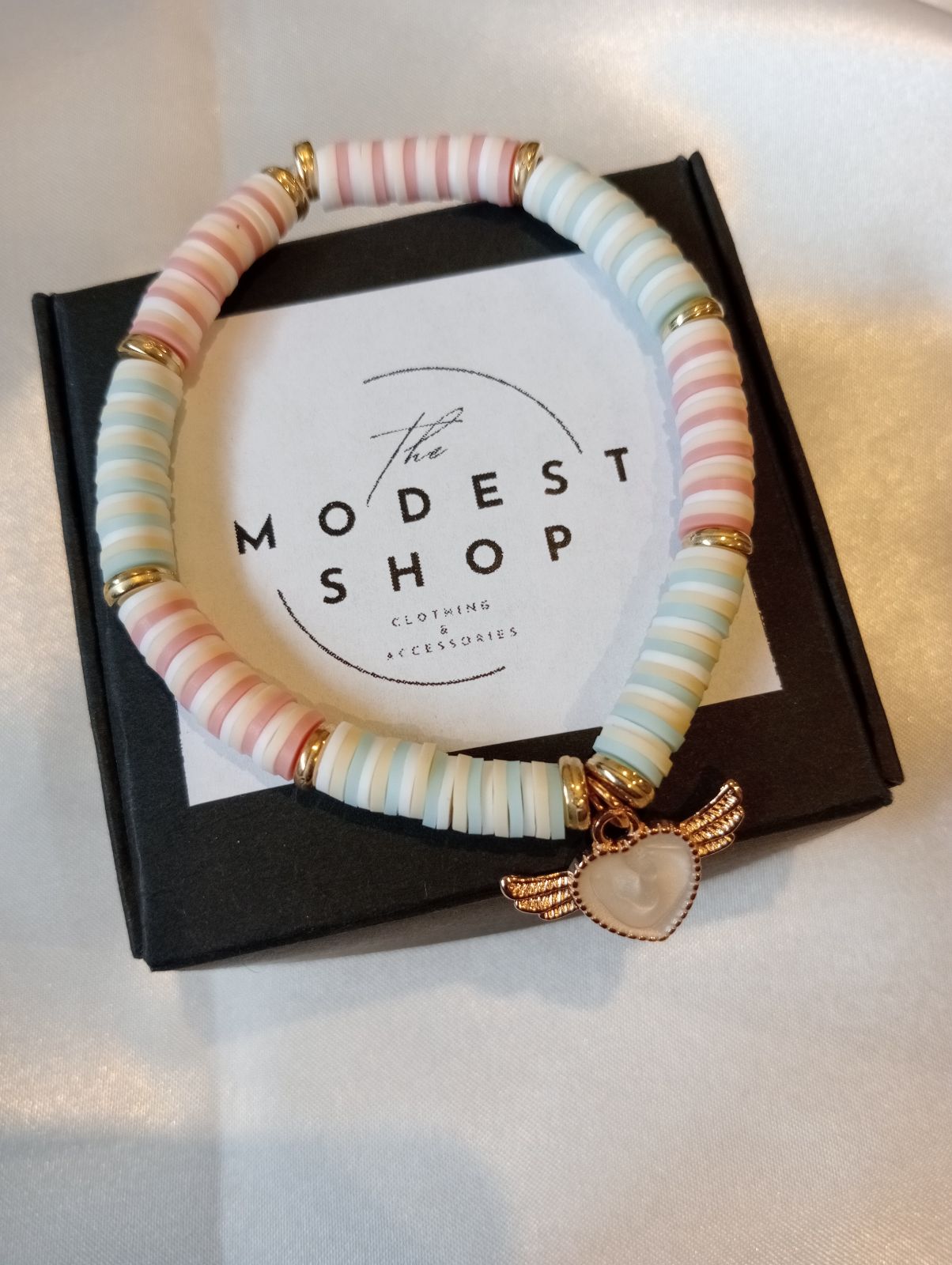 Wing Heart Charm Bracelet