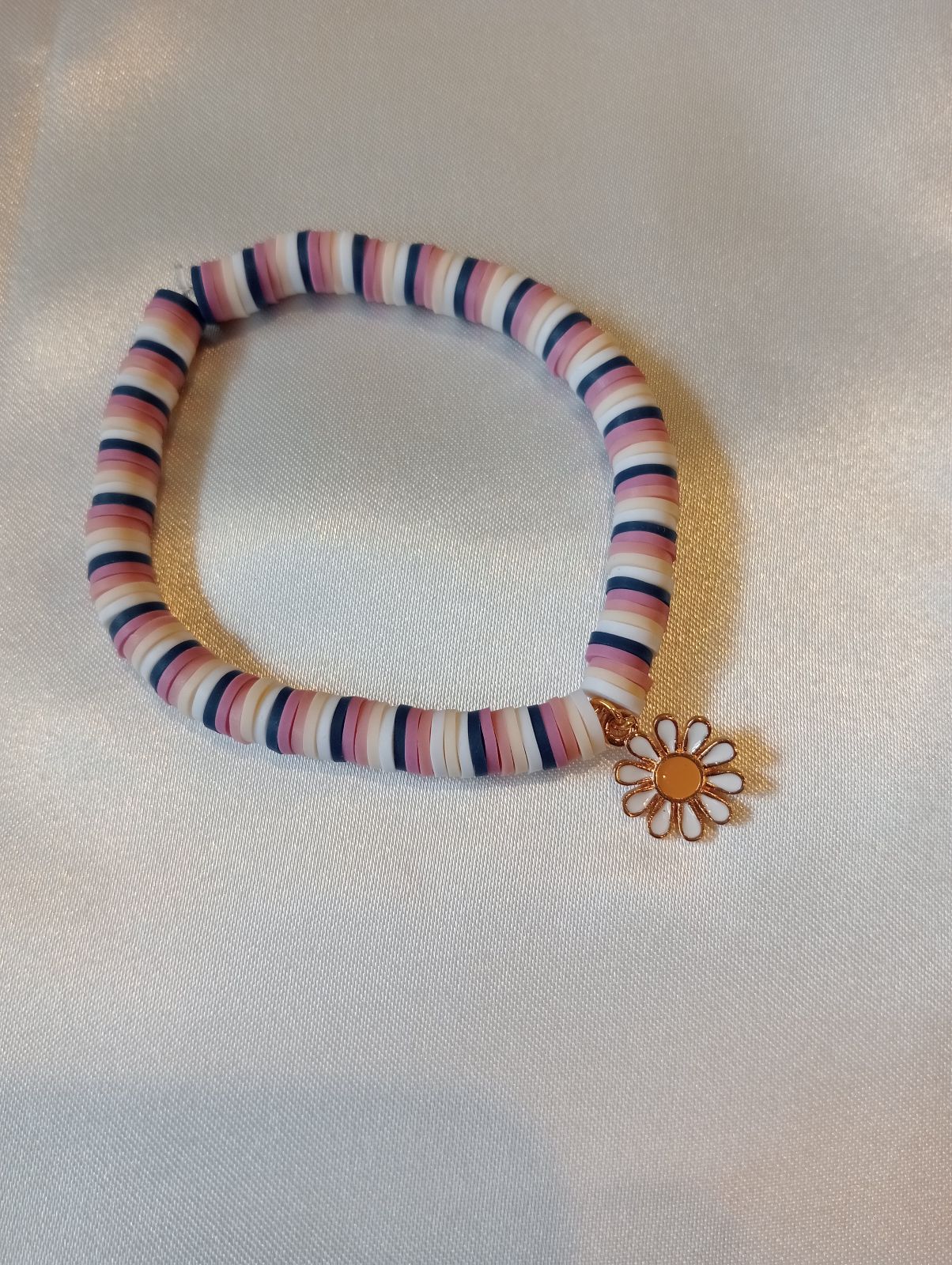 Daisy Flower Charm Bracelet
