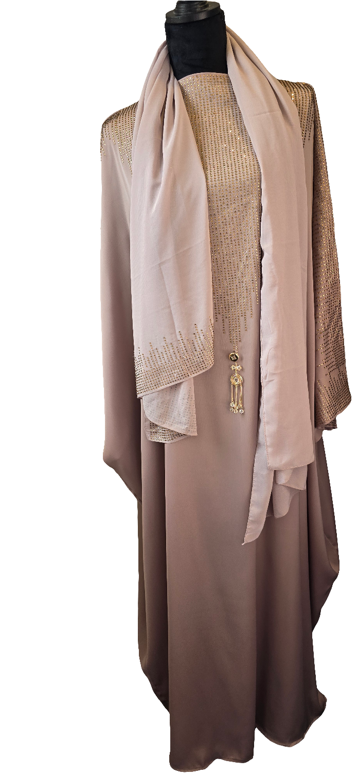 2-Piece Butterfly Abaya Set