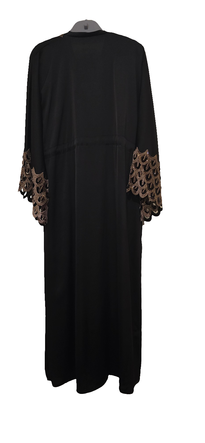 2-Piece Abaya Set with belt attached