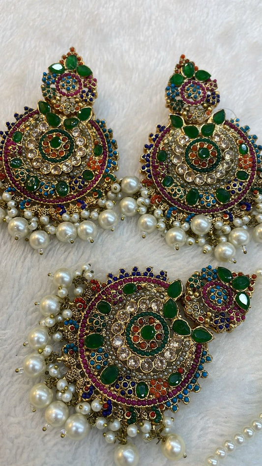 Earrings and Bindiya Set