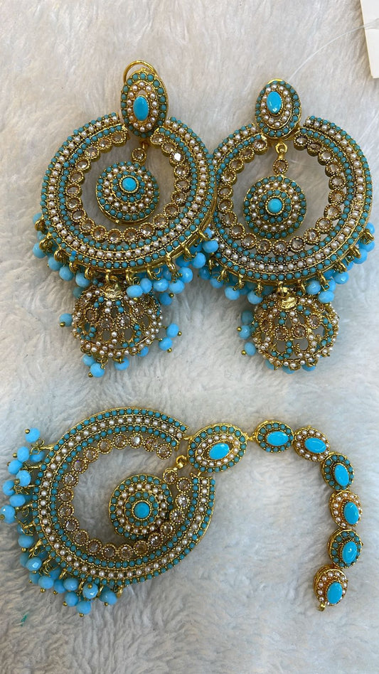 Earrings and Bindiya Set