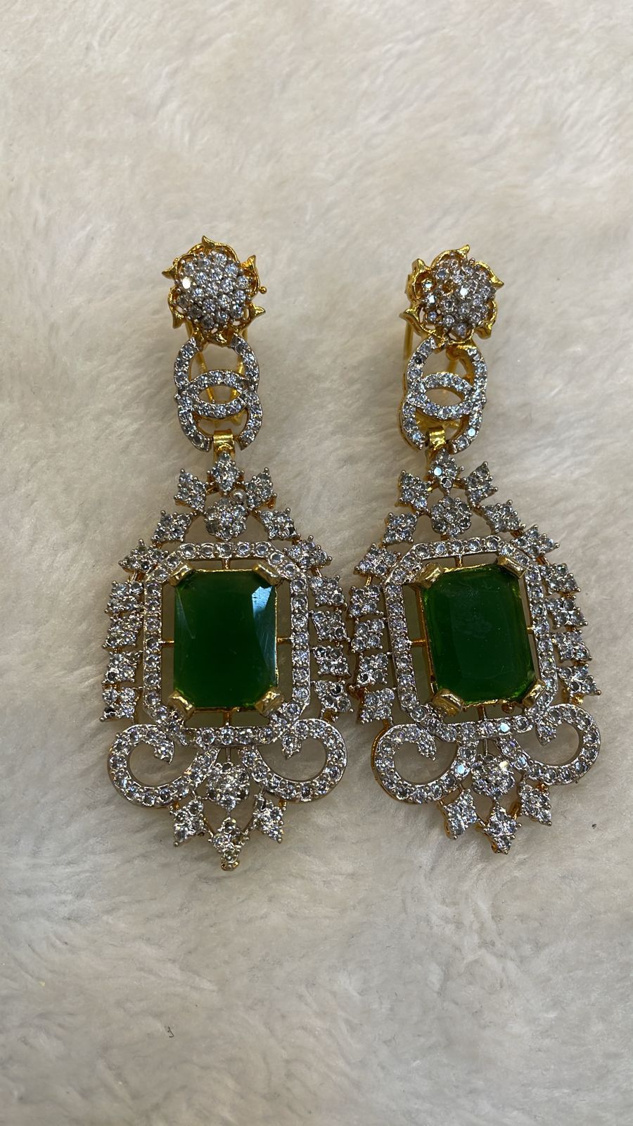 Gold-plated earrings with Zadran Stone