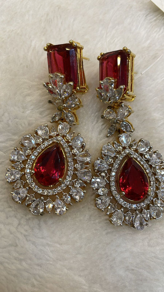 Gold-plated earrings with Zadran Stone