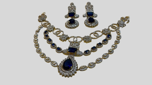 Gold plated stones set with bindiya/Matha Patti available